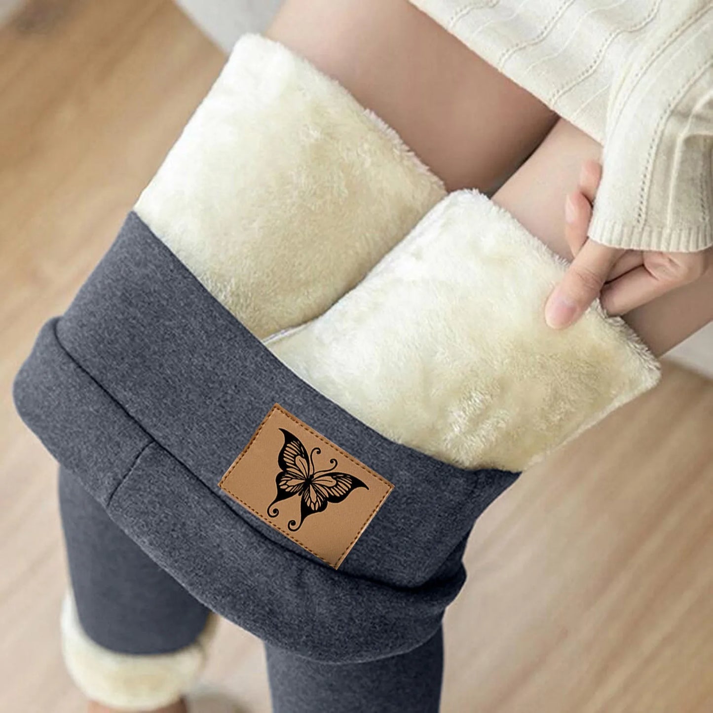 Women Winter Plus Velvet Stretch Leggings High Waist Elastic Thicken Warm Leggings Women Casual Thick Winter Leggings Trousers
