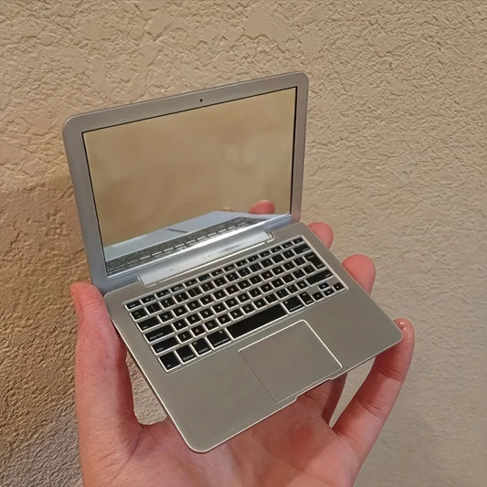 Mini Portable Personal Makeup Mirror. Creative Mini Computer-Shaped Small Mirror. Portable Folding Mirror to Carry Around