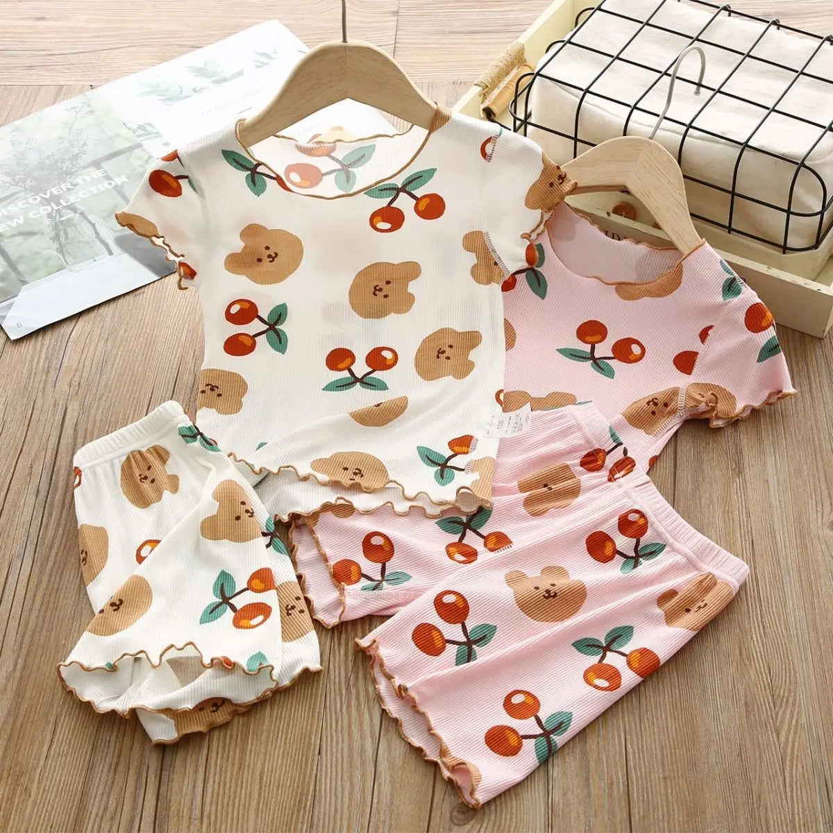 2026 Baby Pajamas Sets Child Pajamas Toddler Short Sleeve Baby Nightwear Pyjamas Kids Cartoon Homewear Clothes