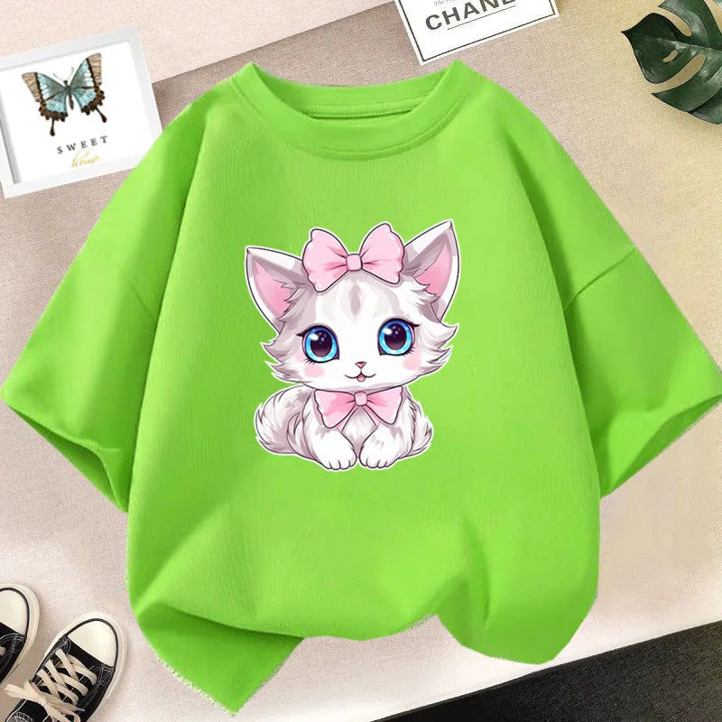 Cute Cartoon Rabbit Lollipop Print T Shirts Student Girls Kawaii Tee High Quality Cotton Summer Short Sleeve Casual Tops