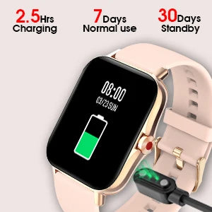 Unisex Multifunctional Smartwatch, Wireless Call/Receive, Step Calorie Counting, 100+ Sport Modes, Universal Android and iPhone