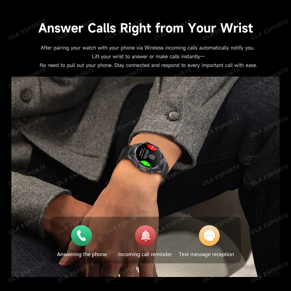 Men Smart Watch 1.52" HD Screen Bluetooth 5.4 Wireless Call Information Reminder Health Monitor Smart Watch IP68 Waterproof HT30