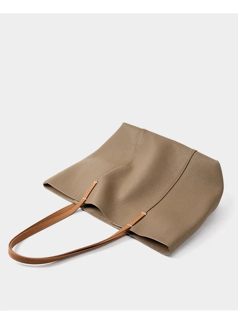 100% Genuine Leather Women's Tote Bags Luxury Designer Large Capacity Women Shoulder Bag Soft Cowhide Female Handbags 2378
