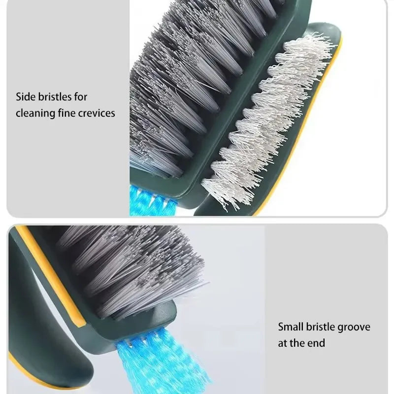 3-In-1 Multi-Function Cleaning Brush Hard Bristle Scrub Brush With Gap Brush T-Handle Grout Cleaner For Bathroom Kitchen Window