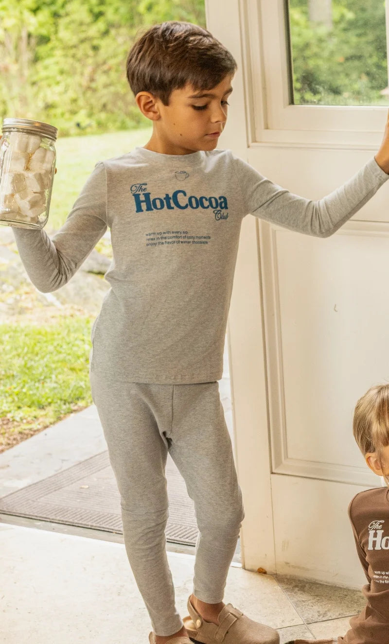 AP AW26 Cotton Cocoa Club Collction Children Girl Boy Fashion Letter Print Family Matching Clothing Kids Casual Clothes