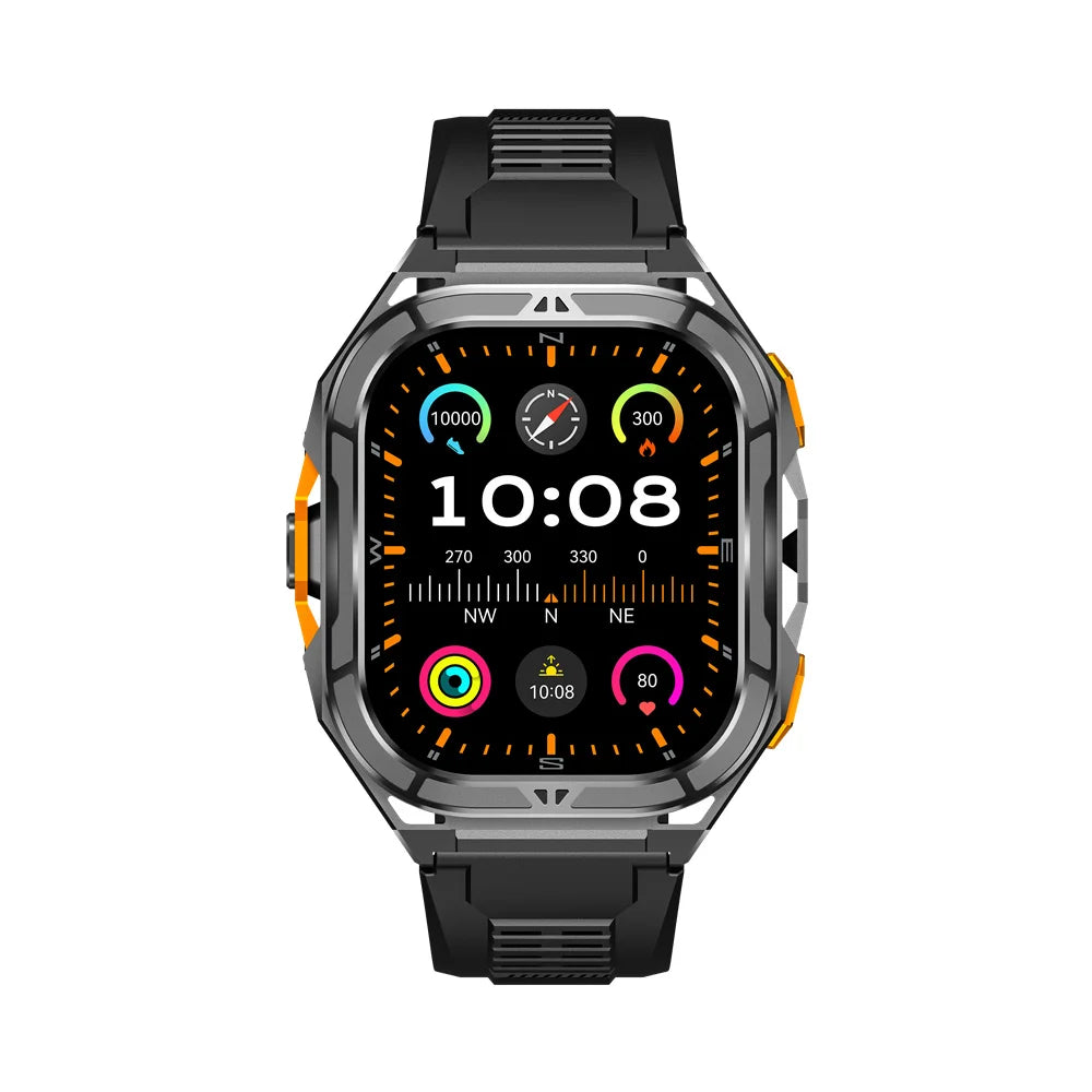 2026 GPS Smart Watch for Men Rugged Outdoor Duan Band Accurate Sports Tracking 7/24 Health Monitoring 1.96" AMOLED Display