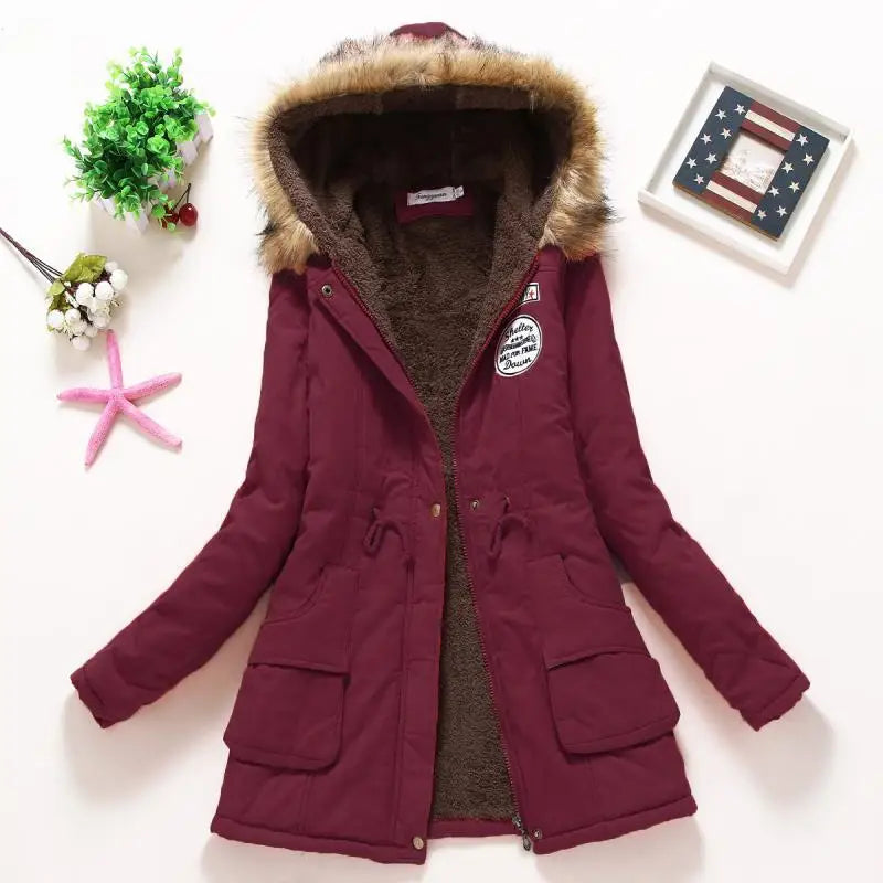 Spring Autumn Winter Jacket Women 2022 Thick Warm Hooded Parka Mujer Cotton Padded Coat 3XL Casual Slim Jacket Female