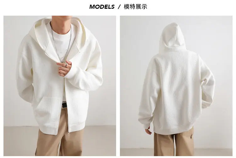 Jacket Mens 2025 Autumn New Hooded Jacket man Streetwear Trendy Outerwear Innovative Fabric Casual Coat Urban Style Lightweight