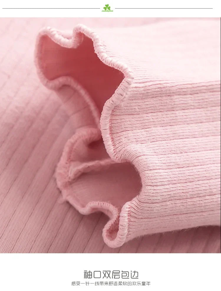 Baby Girls Shirts Long Sleeved Tops Toddler Kids Cotton Undershirt Children's Thermal Underwear  Kids Turtleneck Bottoming