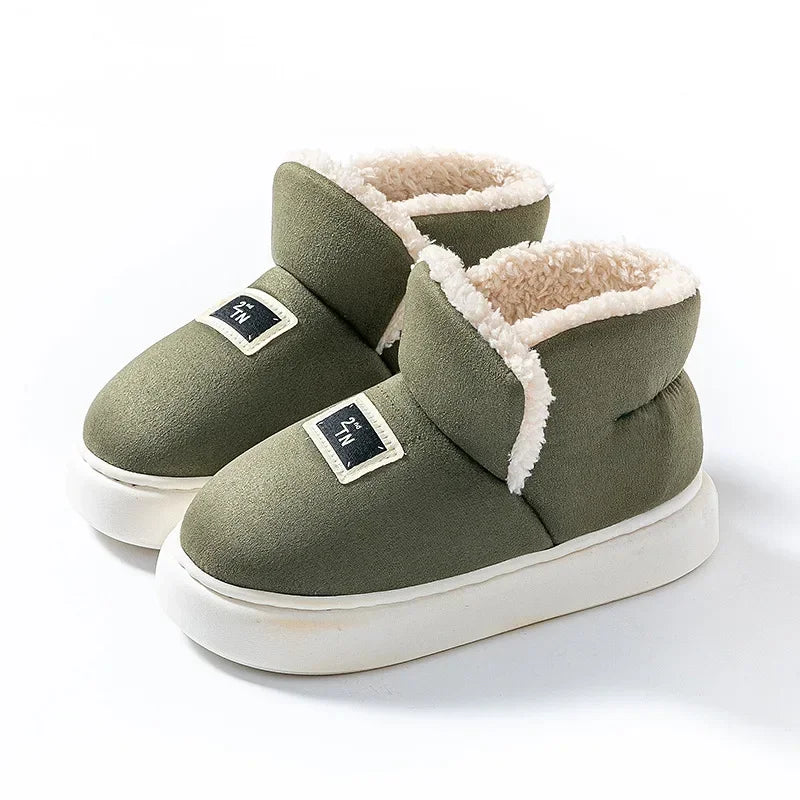 Fashion Winter Women Boots 2025 New Men Cotton Boots Outdoor Snow Boots for Female Soft Sole House Shoes Non-Slips Shoes