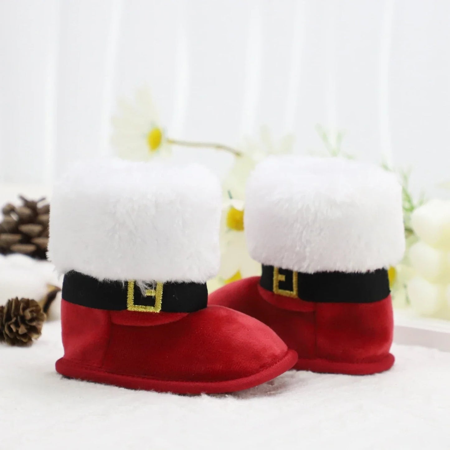 0-1 Year Old Baby Winter Thick and Warm Snow Boots With Added Fleece Soft Soled Warm High Boots