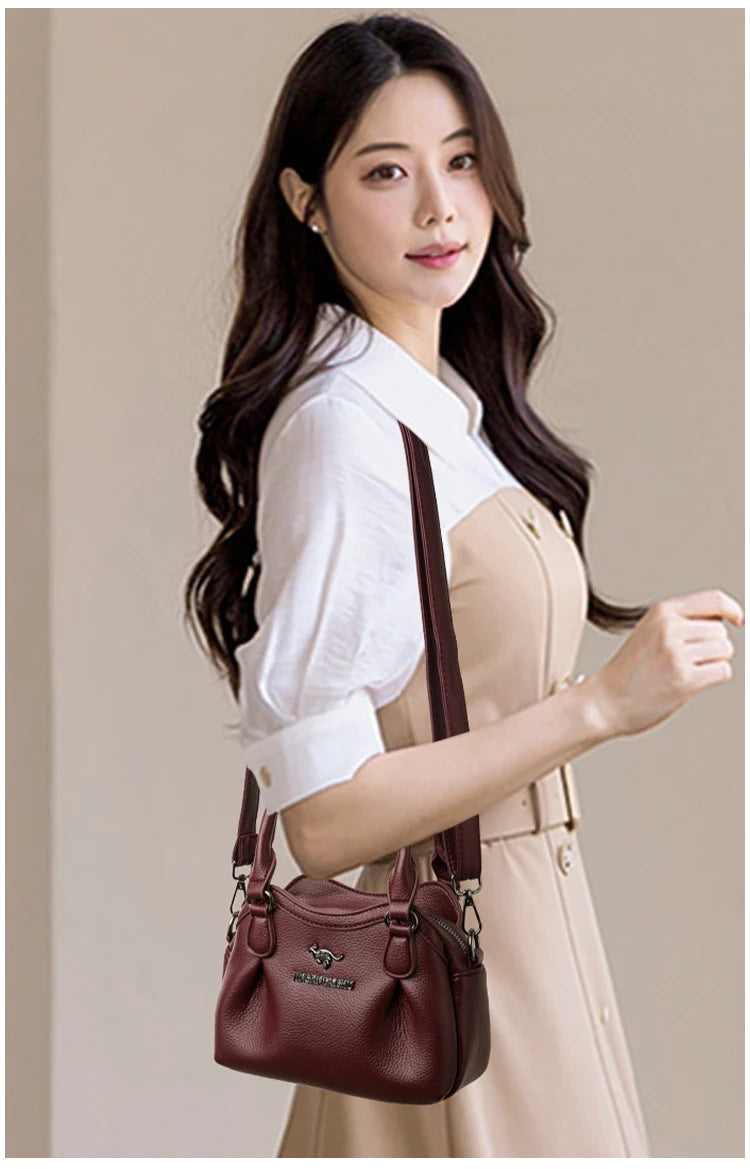 Luxury Women's Tote PU Leather Soft Crossbody Bags Women Designer Handbags High Quality Large Casual Female Messenger Sac