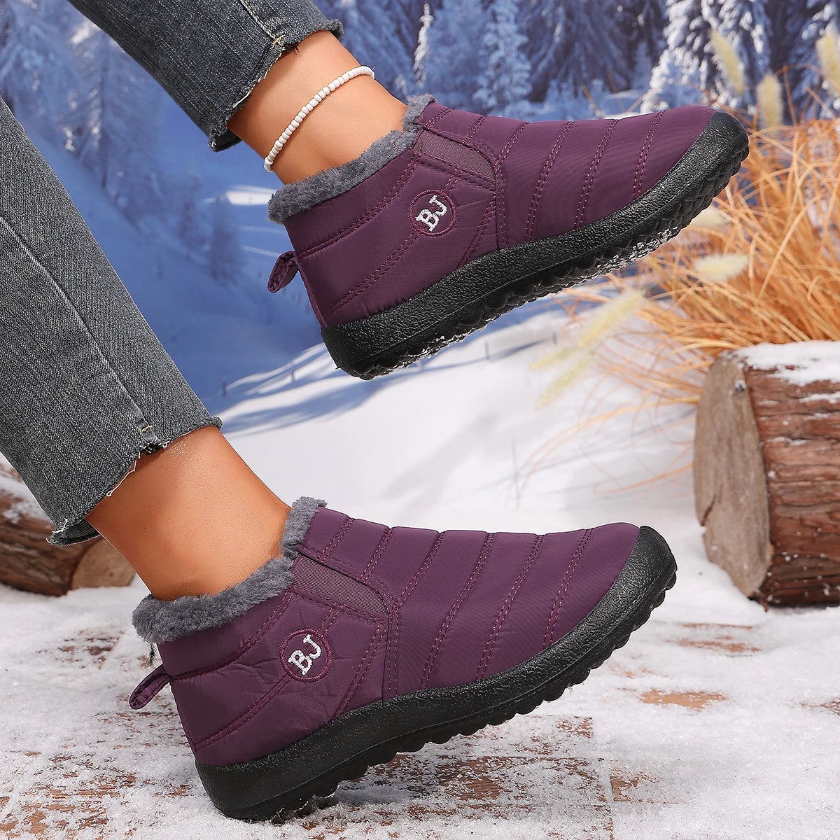 Trendy Comfort Winter Short Boots, Fashion Cold Resistant Footwear Perfect For City Shopping, Weekend Strolls