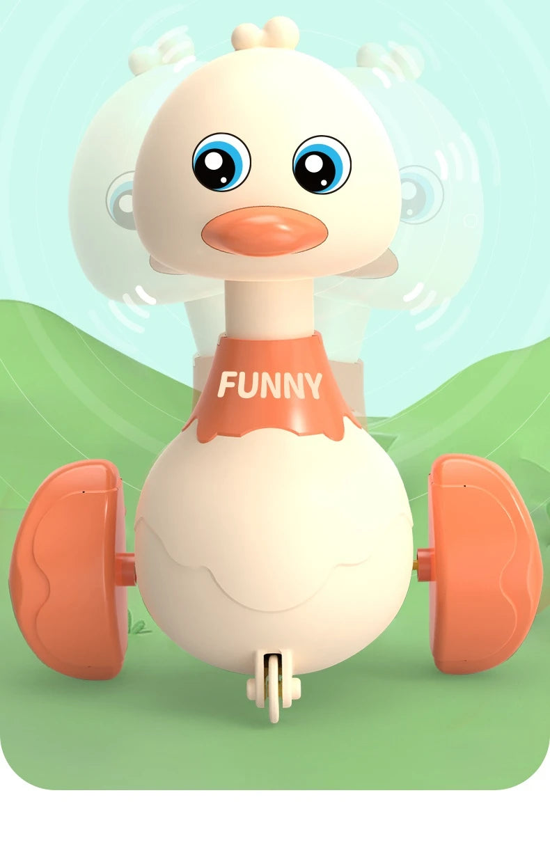 Baby Toy Cartoon Swing Duck Toy Press Vehicles Glide Animal Inertia Pull Back Cars Early Educational crawling Toy Toddlers Gifts