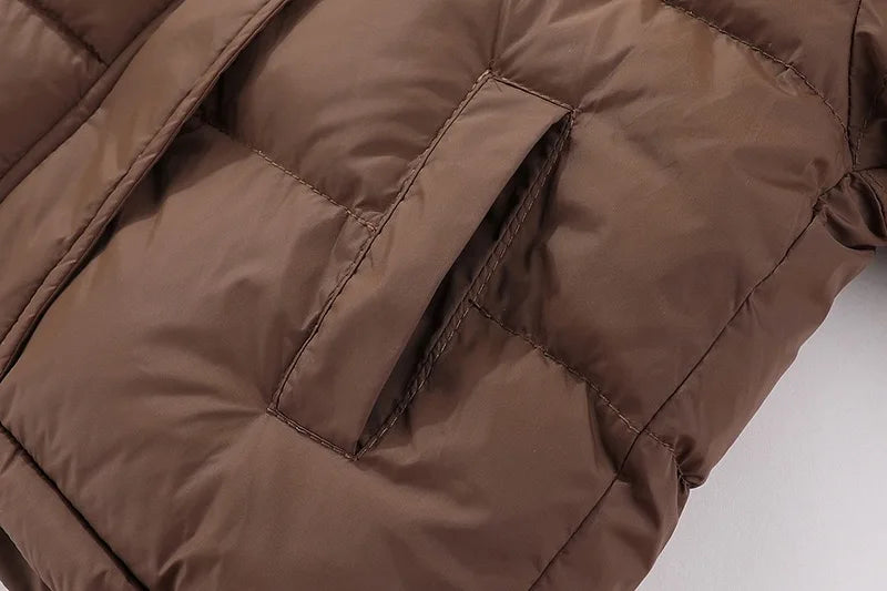 1pcs Boy Girl Coat Baby Winter Thick Down Jackets Kids Warm Plush Thicken Outerwear Clothes Fur Hooded Jacket Children Snowsuit