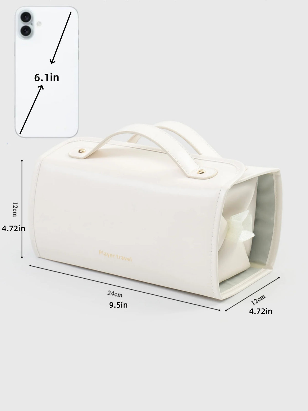 Detachable and Foldable Makeup Bag with Large Capacity for Skincare/Cosmetics, Easy to Organize and Classify, No Need to Search, Convenient to Access, Dual Handles for Travel, Portable Four-In-One Makeup Bag