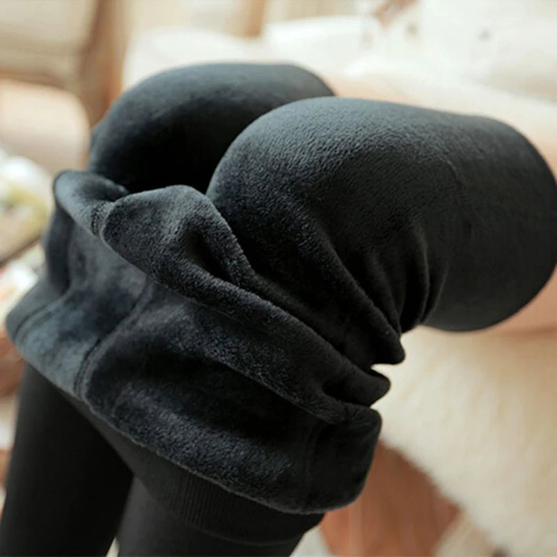 Winter Leggings For Women Warm Leggings Solid Color Velvet Leggins High Waist Leggings Stretchy Leggings