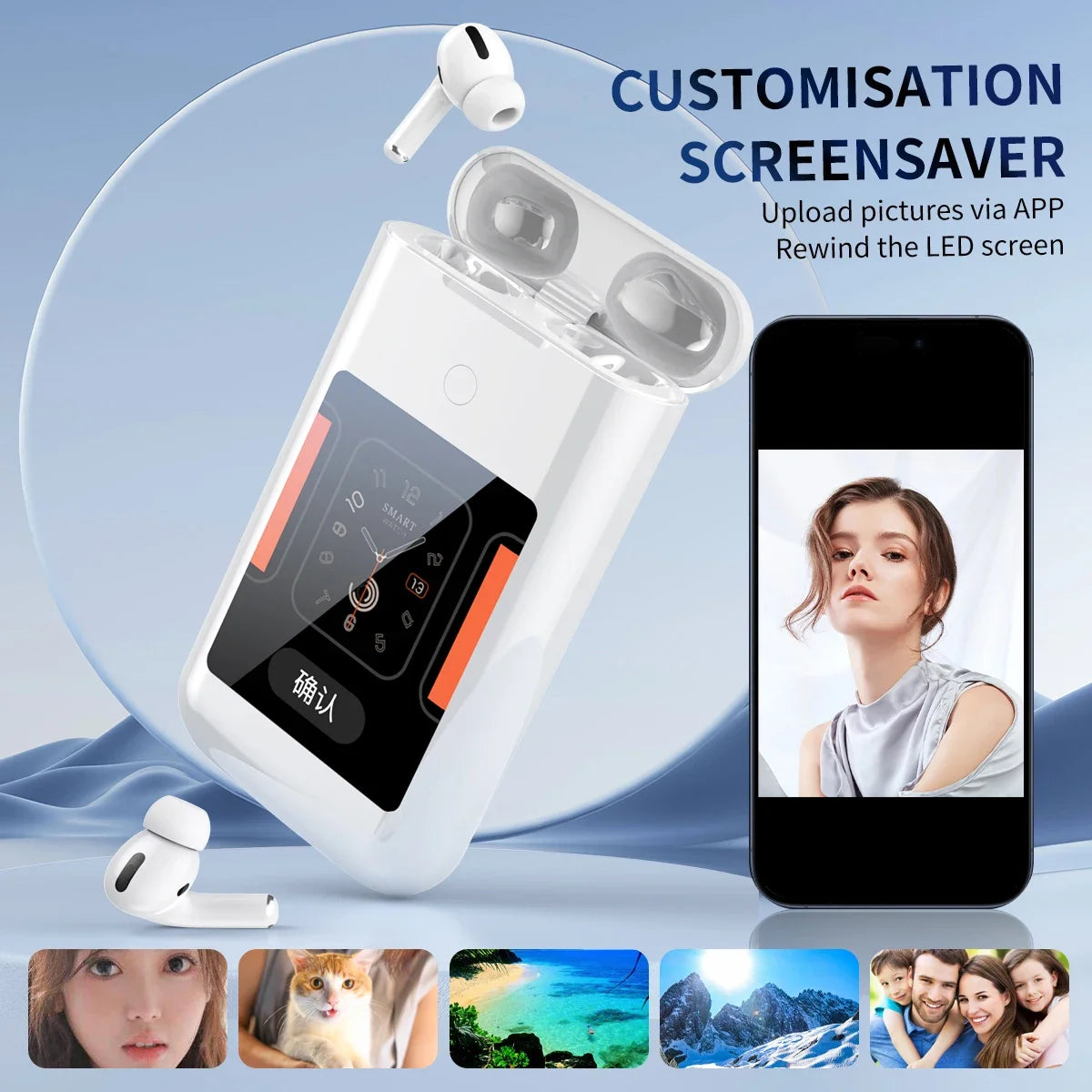 A98 3-in-1 Smart charging bank supports dialing Bluetooth headset 10000mah mobile power supply 2.8screen LCD