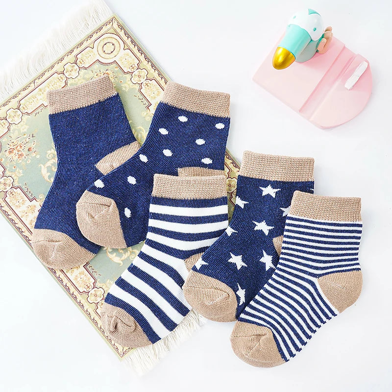 5 pares de calcetines para bebé recién nacido, bonitos calcetines cortos, calcetines deportivos suaves de algodón con dibujos animados para niños y niñas
