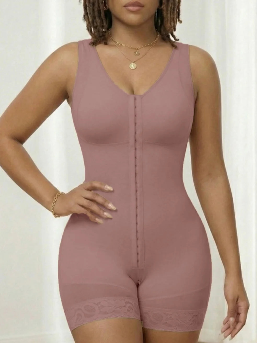 Fajas Colombiana Tummy Tuck Compression Garment with Bra & Hook Closure High Compression Tummy Control Butt Lifter Bodysuit