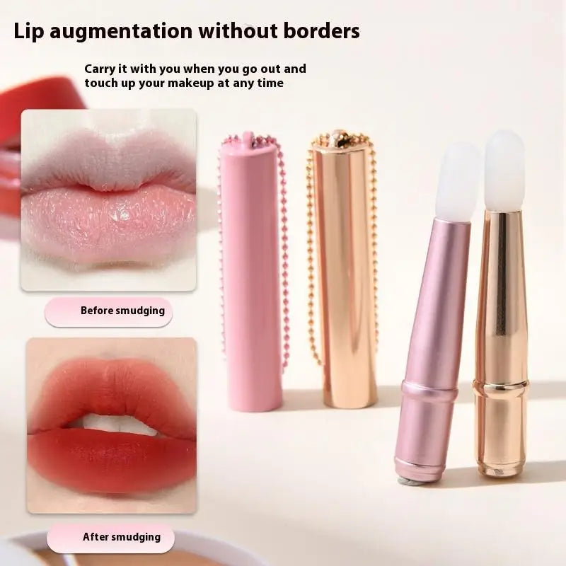 Mini Silicone Lip Brush Concealer Brush With Cover Chain Lip Mask Applicator Lip Gloss Brush Lipstick Brush Makeup Beauty Tool