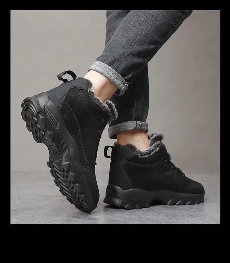 Men Winter Snow Boots with Fur Outdoor Sneakers Men Shoes 2023 New Male Warm Footwear Ankle Boots for Men Botines Botas Hombre