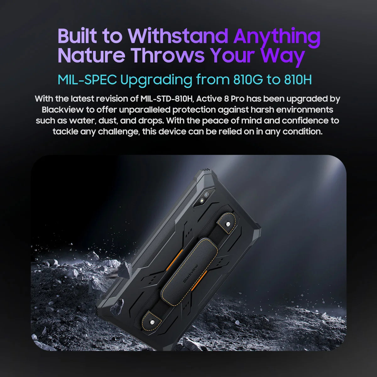 Blackview Active 8 Pro First Rugged Tablets 10.36" 2.4K Display Android 13 Helio G99 16GB 256GB Tablet PC 22000mAh 33W