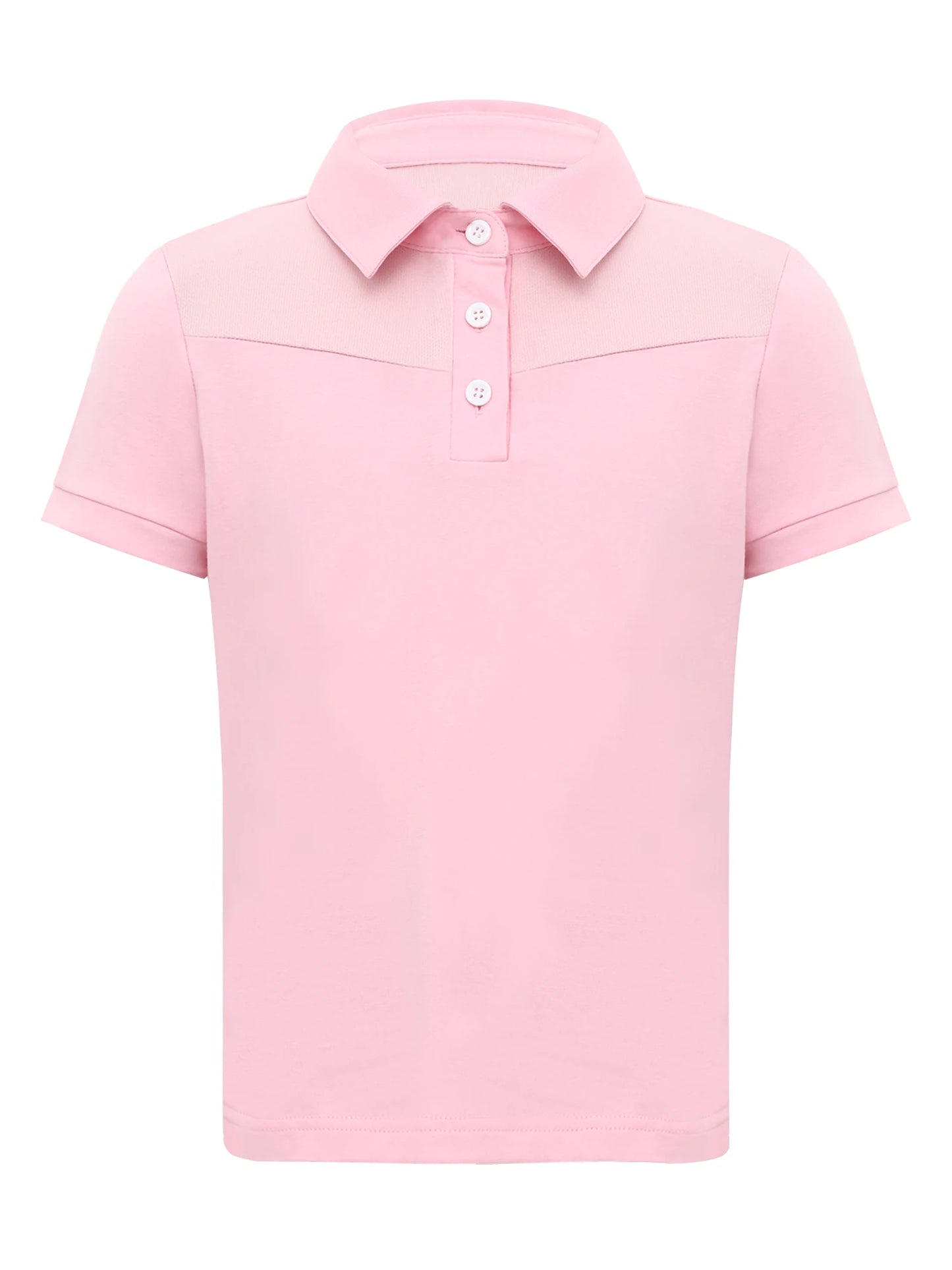 Kids Girls Horse Riding Shirts Short Sleeve Turn Down Collar Buttons T-shirt Closure Design Equestrian Costumes Sports Tops