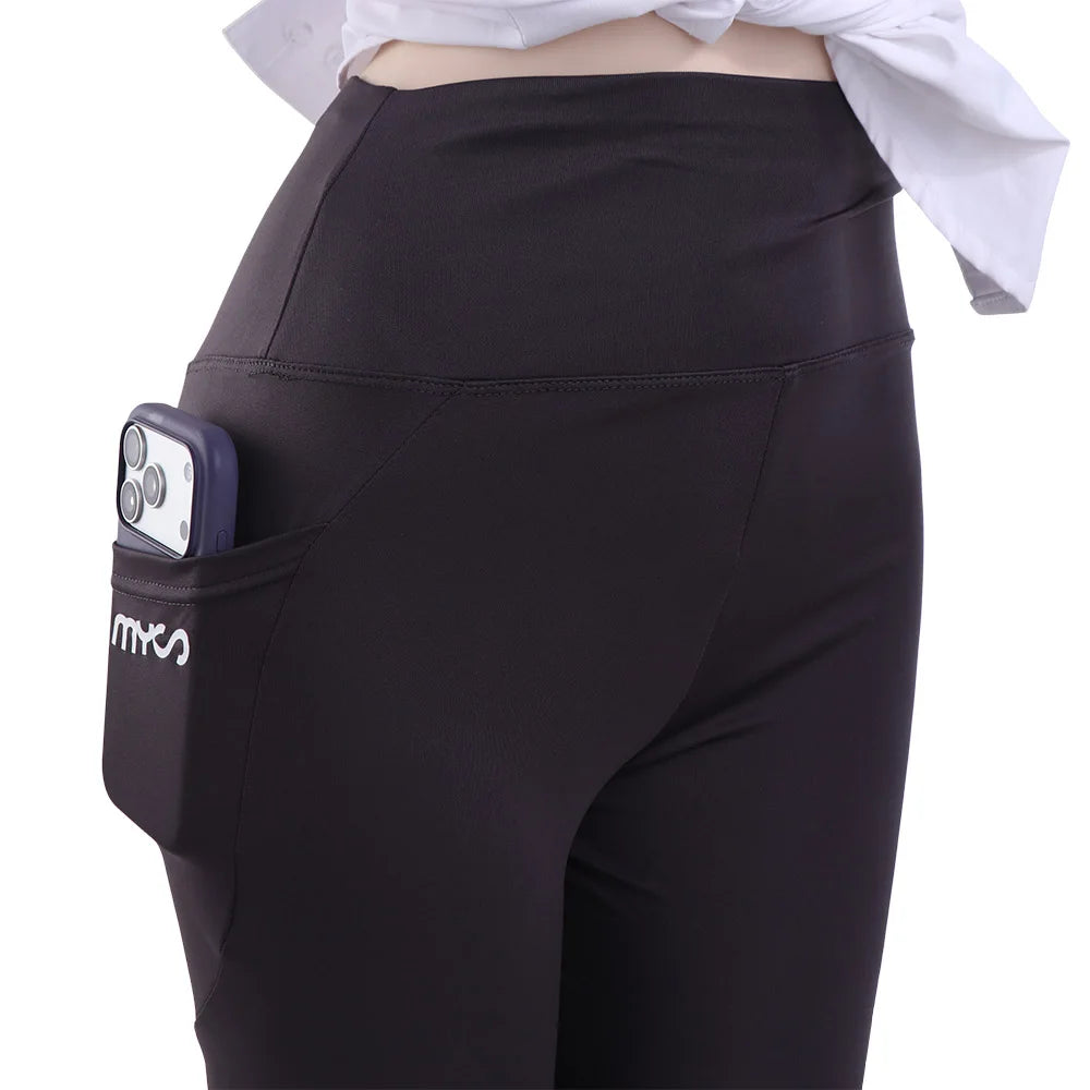 High Waist Women Leggings with Pocket Tight Seamless Jogging Women's Capri Pants Tummy Control Slimming Shapewear Yoga