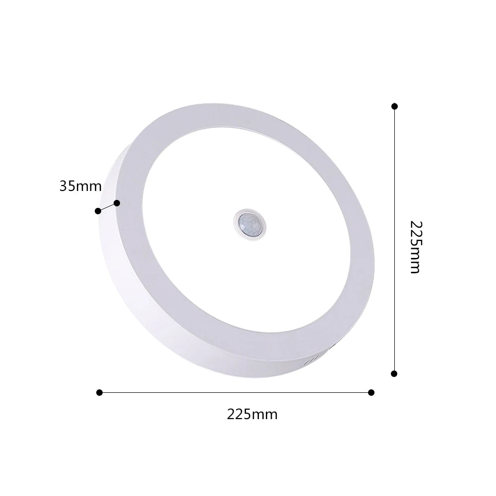 SANDIY Ceiling Lights Motion Sensor LED Panel Lights Smart Ceiling Lamp 6W 12W 24W for Foyer Kitchen Hallway Luminarie AC85-265V