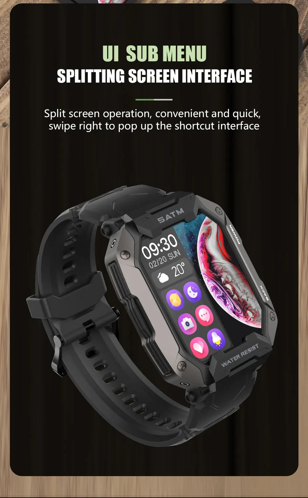 New 5ATM IP69K Military Waterproof Smartwatch Men 1.71 Inch HD Professional Outdoor Smart Watch Man For Swimming Watches For Men