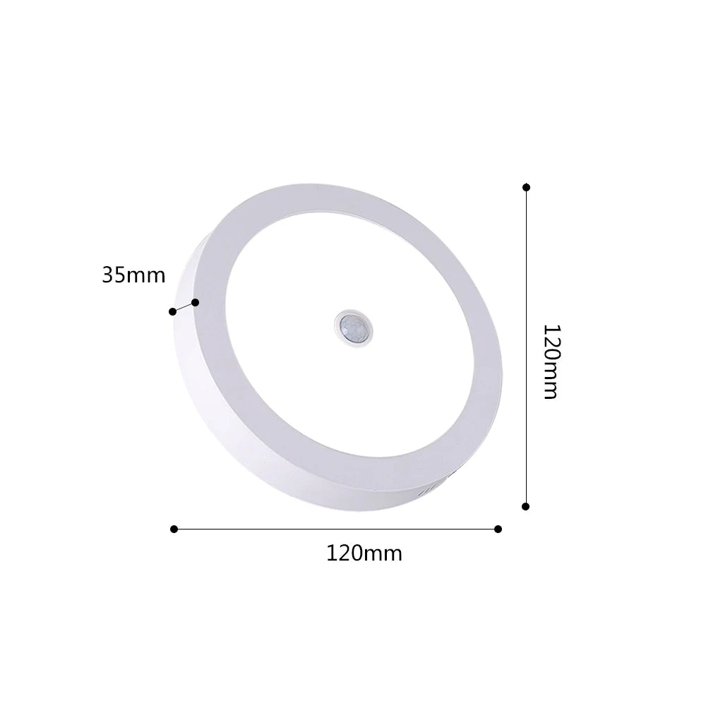 SANDIY Ceiling Lights Motion Sensor LED Panel Lights Smart Ceiling Lamp 6W 12W 24W for Foyer Kitchen Hallway Luminarie AC85-265V