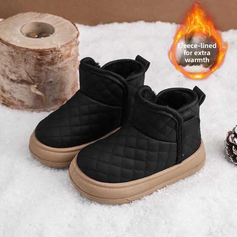 Winter Plush Boots For Children Soft Warm Velvet Snow Boots For Kids Anti-slippery Waterproof Boy's Girl's Winter Boots