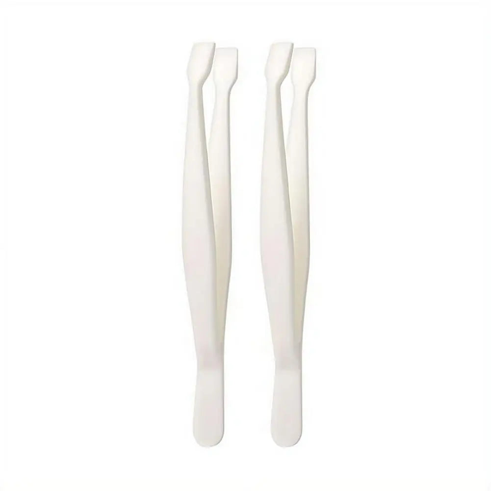 Flat Head Eyelash Tweezers for DIY Cluster Lashes, Anti-Adhesive Lash Applicator Tool, Safe Makeup Tool for Beginners