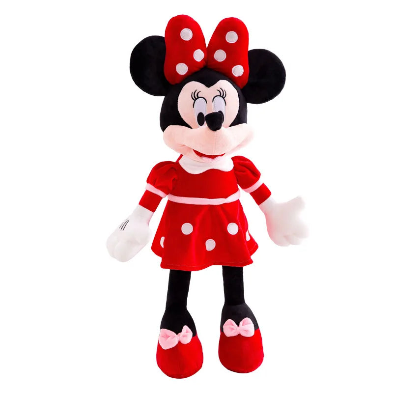 Disney Anime Mickey Mouse 30-120cm Minnie Mouse Plush Toy Couple Grab Doll Machine Girl Sofa Throw Pillow Kids Toy Christma Gift