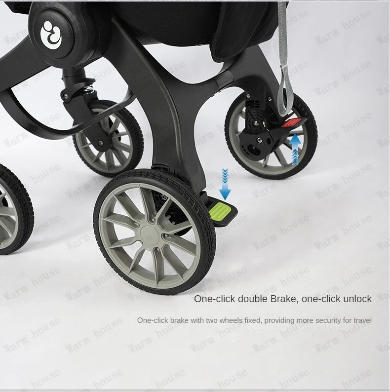 4-in-1 baby two-way stroller Multifunctional newborn baby stroller 3in1 Foldable Basket type seat baby carriage