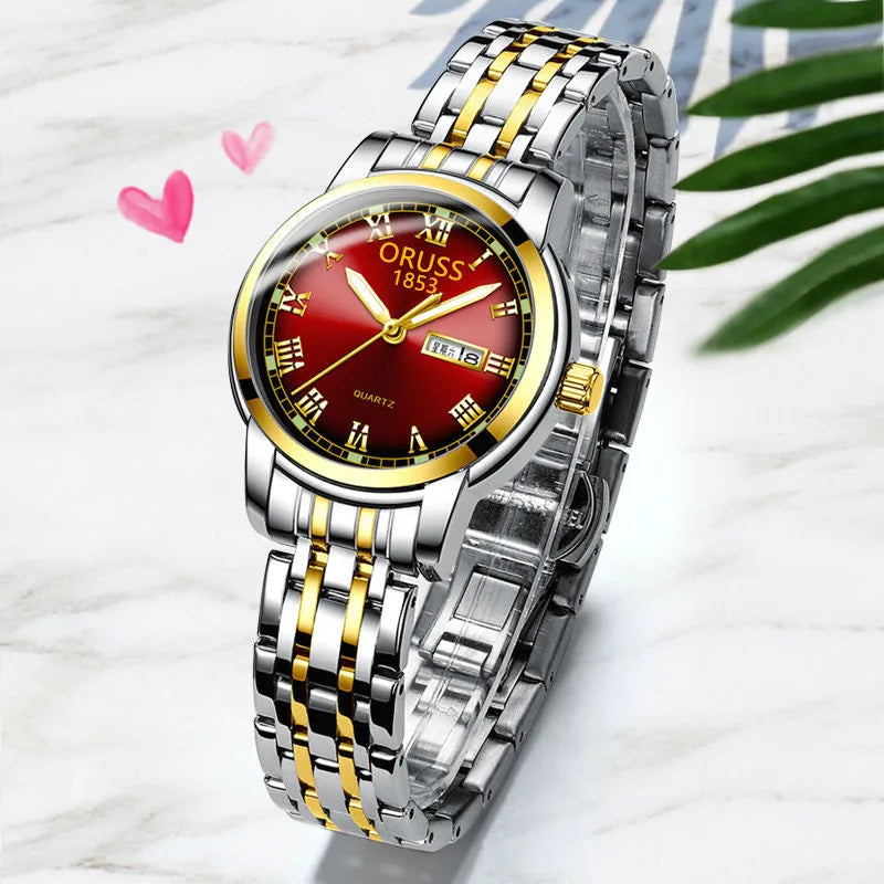 Women's Quartz Watch Luxury Minimalist Ladies Watch Precise Movement Luminous Hands Waterproof Design Niche Style Simple Elegant