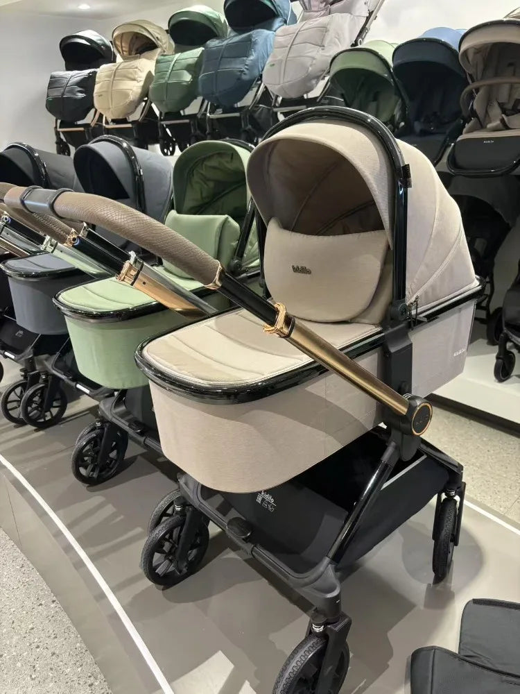 3IN1 High Landscape Baby Cart with Safety Seat, Bidirectional Baby Cart, One Button Folding, Comes with Mommy Bag