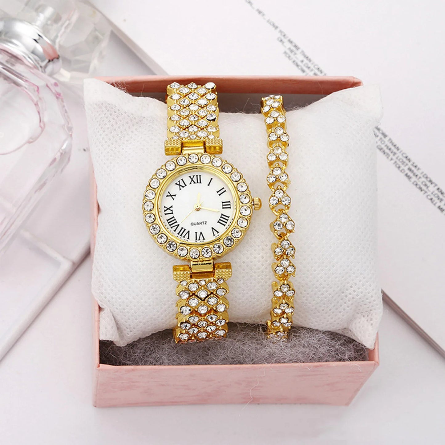 Watch For Women Watches 2024 Luxury Watch Luxury Brand Reloj Mujer Watch Bracelet Set Diamond Steel Band Quartz Watch Wrist Watc