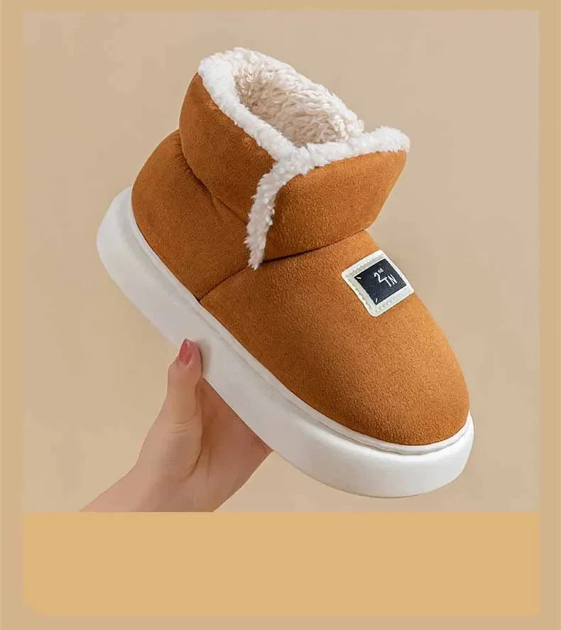 Fashion Winter Women Boots 2025 New Men Cotton Boots Outdoor Snow Boots for Female Soft Sole House Shoes Non-Slips Shoes