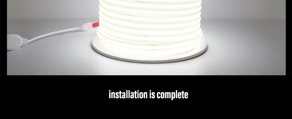 COB LED Strip 360leds/M High Bright EU Plug 220V CRI RA90 Waterproof Outdoor Garden FOB LED Tape For Bedroom Kitchen Lighting