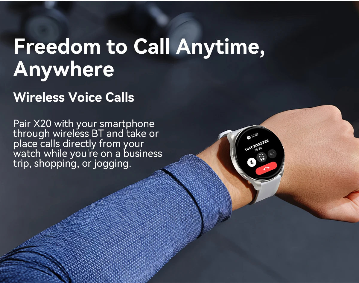 Blackview 2024 New Smartwatch X20 Watch AMOLED Display Hi-Fi Bluetooth Phone Calls Health and Fitness Tracking