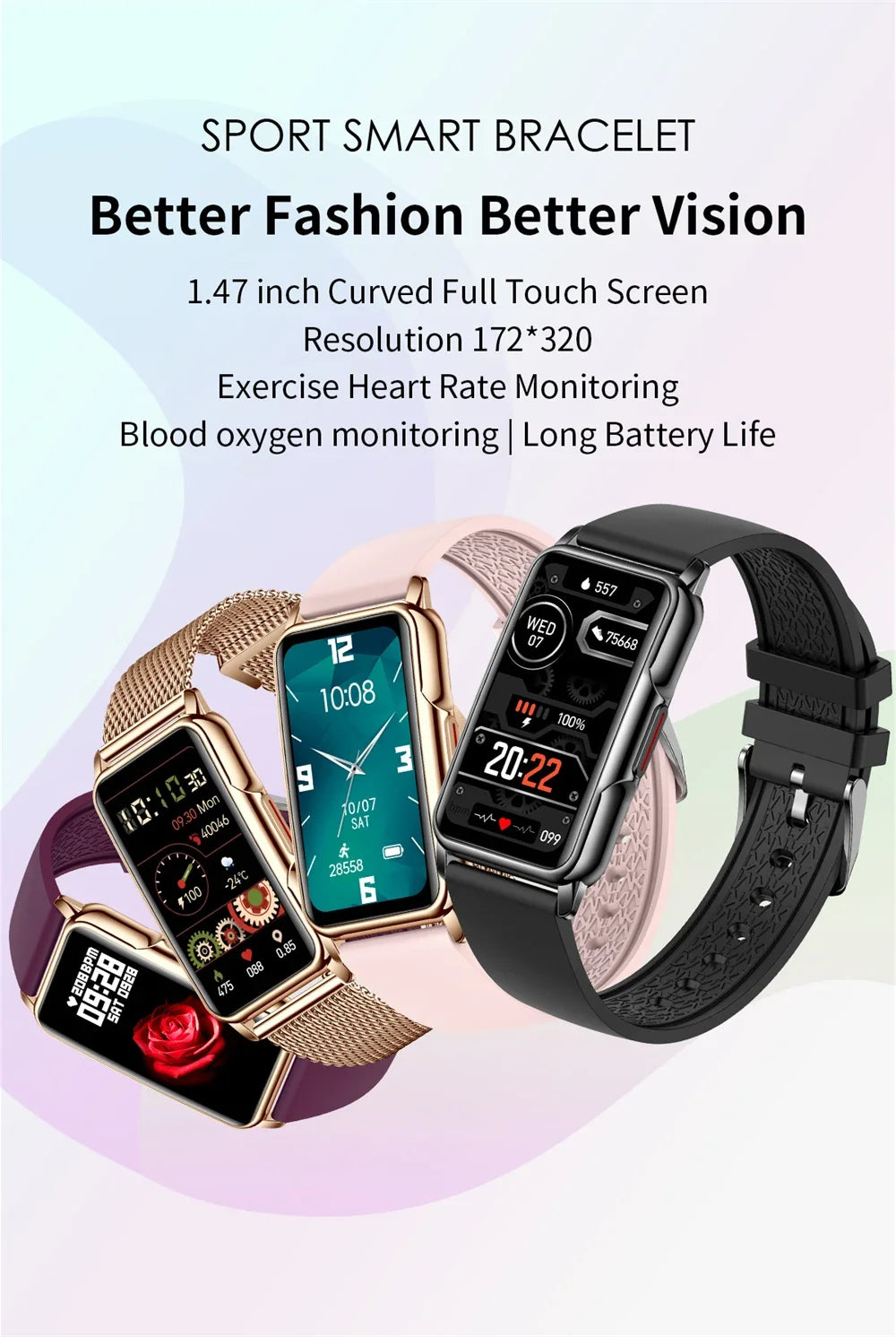 GFORDT Ladies Smart Watch Women Luxury Diamond watches Heart Rate Monitor Fitness Tracker Smartwatch For Huawei Xiaomi Phone