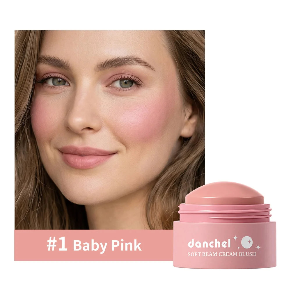 Natural Looking Matte Blush Stick Waterproof Long Lasting Hydrating Blendable Cream Blush Balm Lightweight Cheek Makeup Cosmetic