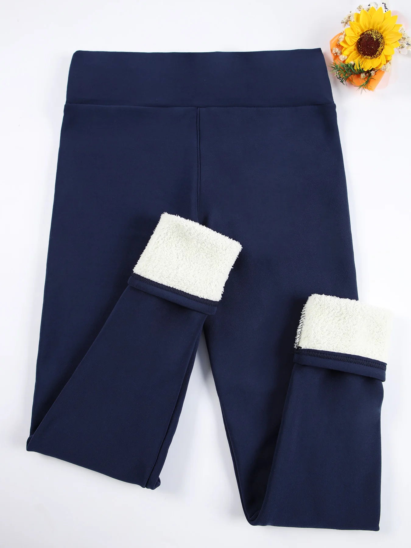 Women Fleece Lined Leggings Thermal Thick Winter Tummy Control Soft Pants High Waisted Velvet Leggings Casual Wear