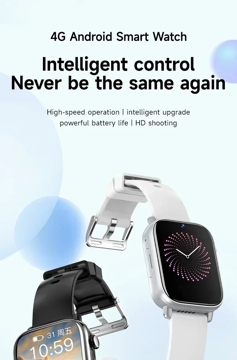 New Smart Watch with Full Touch HD Display, Built-in GPS & WiFi, Support SIM Card, Life Waterproof