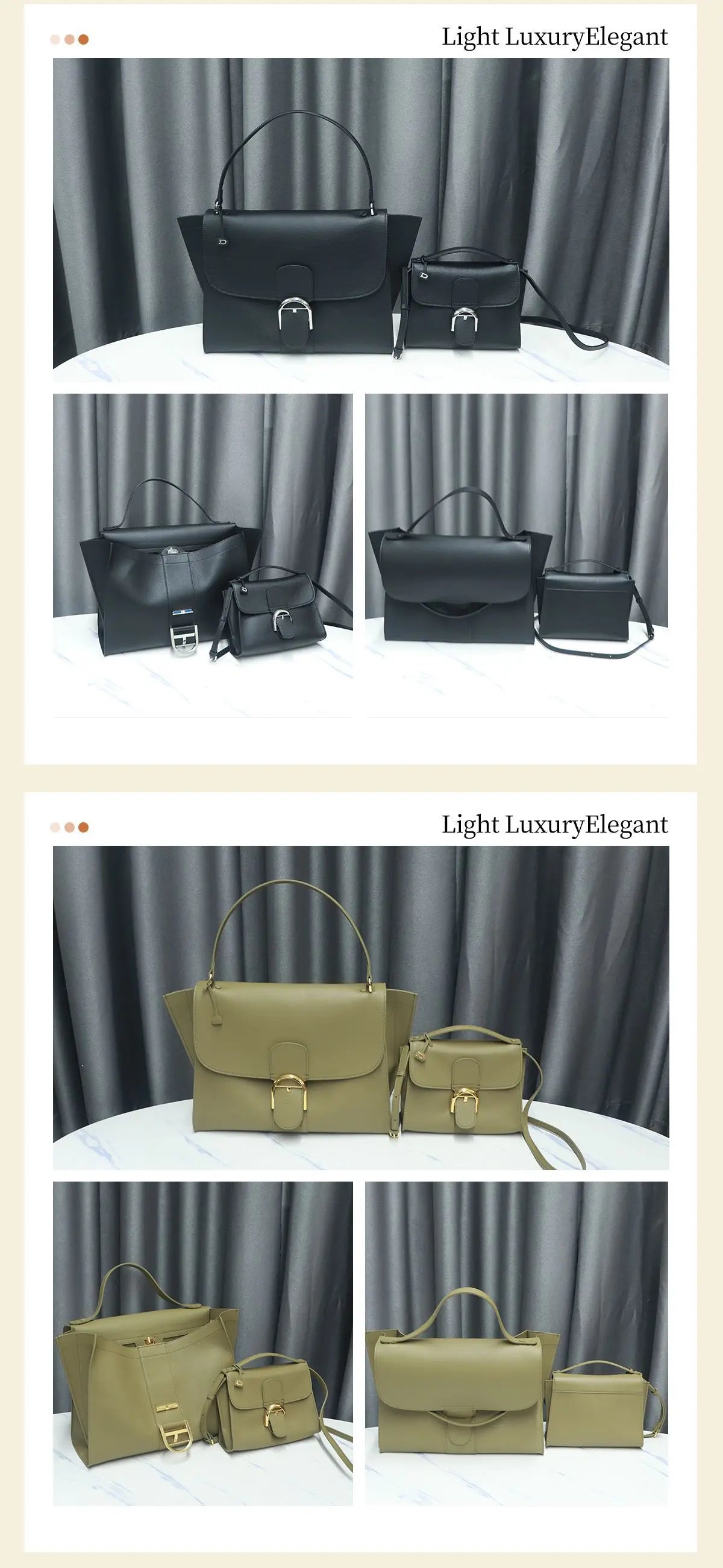 2026 Luxury Brand Genuine Leather Women Shoulder Bags Fashion Gold Buckle Women Handbags Top Quality Solid Crossbody Bags Woman