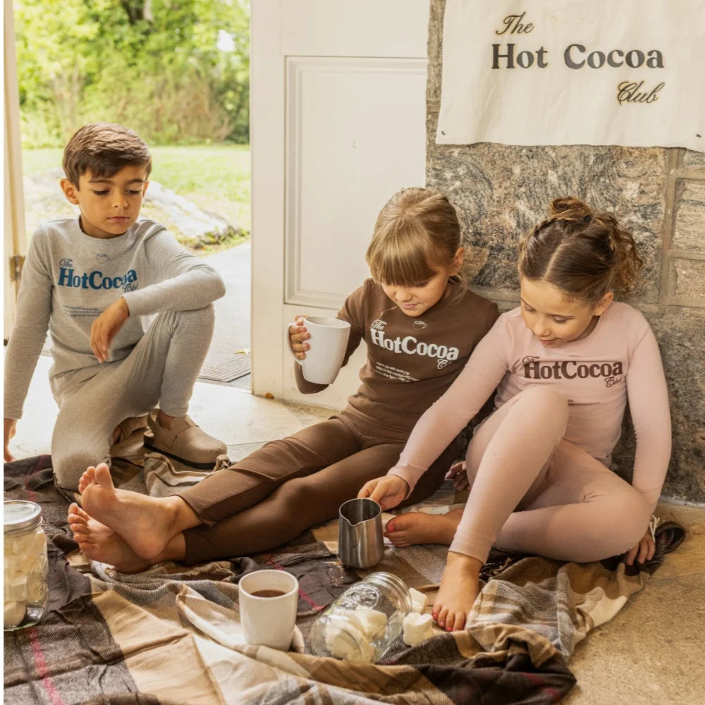 AP AW26 Cotton Cocoa Club Collction Children Girl Boy Fashion Letter Print Family Matching Clothing Kids Casual Clothes