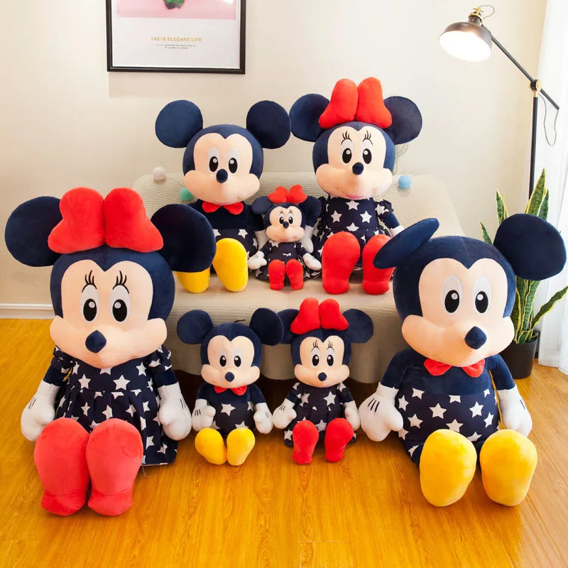 Disney Star Mickey Plush Toy Minnie Doll Large Couple Mickey Mouse Playing with Children's Pillow Doll Gifts