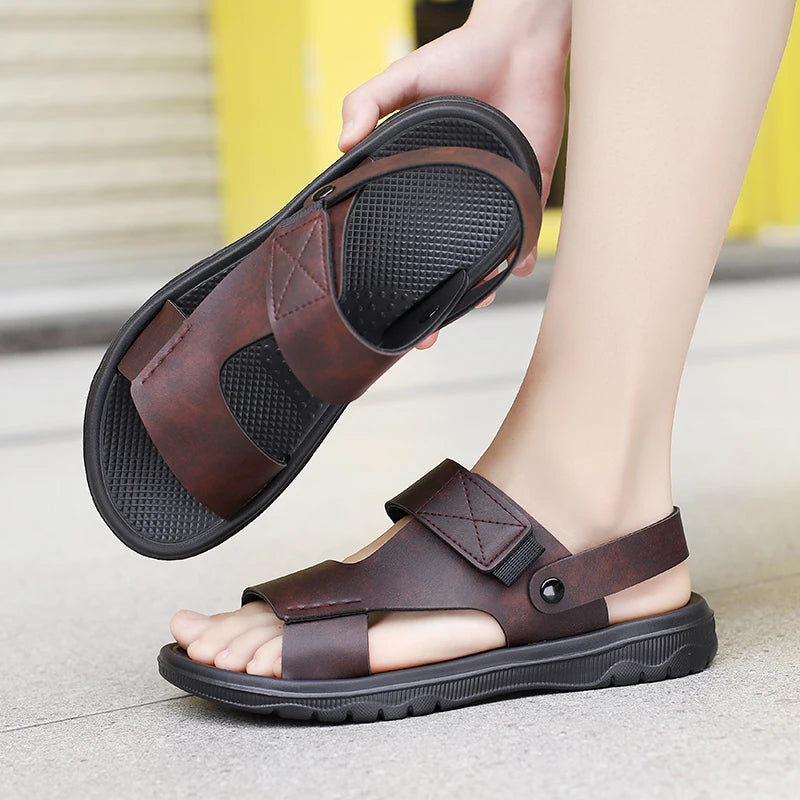 Sandals Men's Summer 2025 Casual Dual-Purpose Large Size Beach Shoes Outdoor Non-Slip Slippers Wading and River Tracing Shoes
